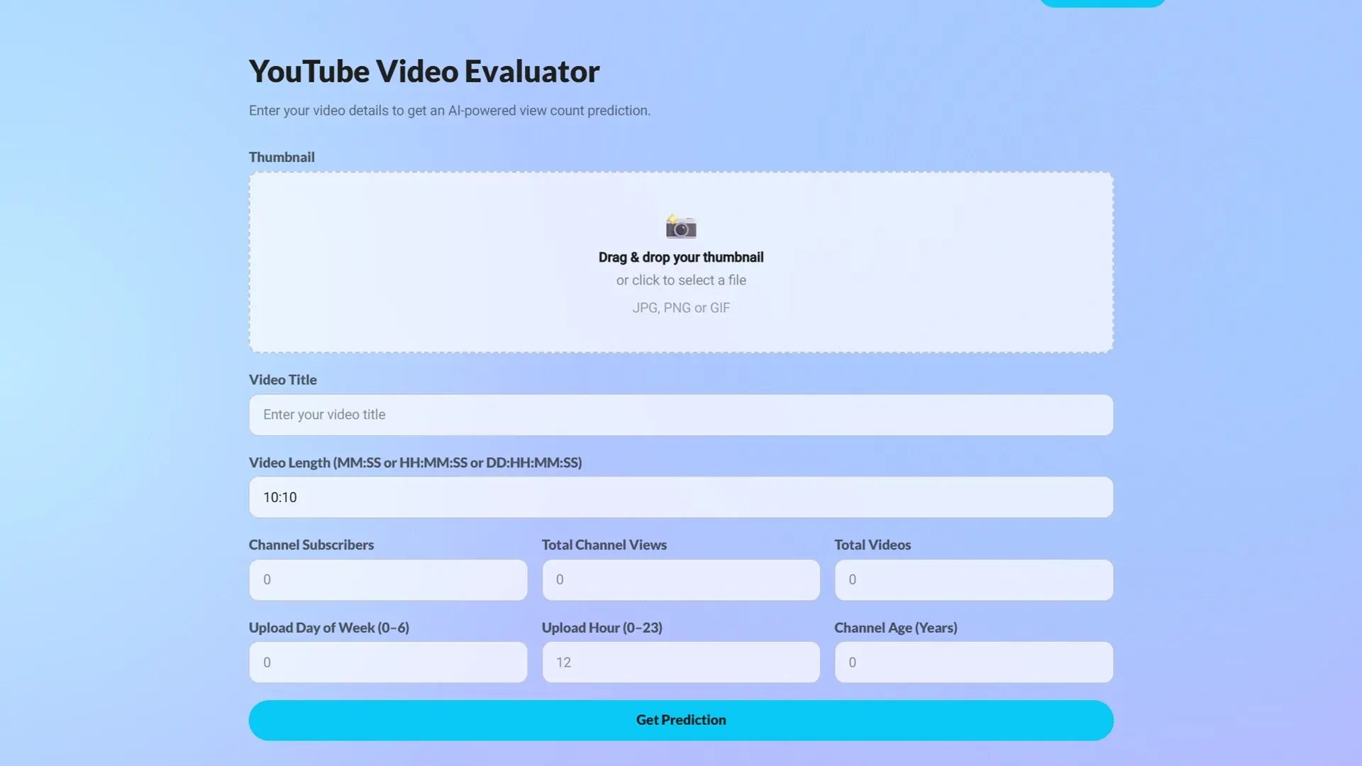 YouTube Video Evaluator